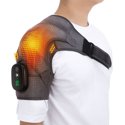 Heating pad shoulder brace